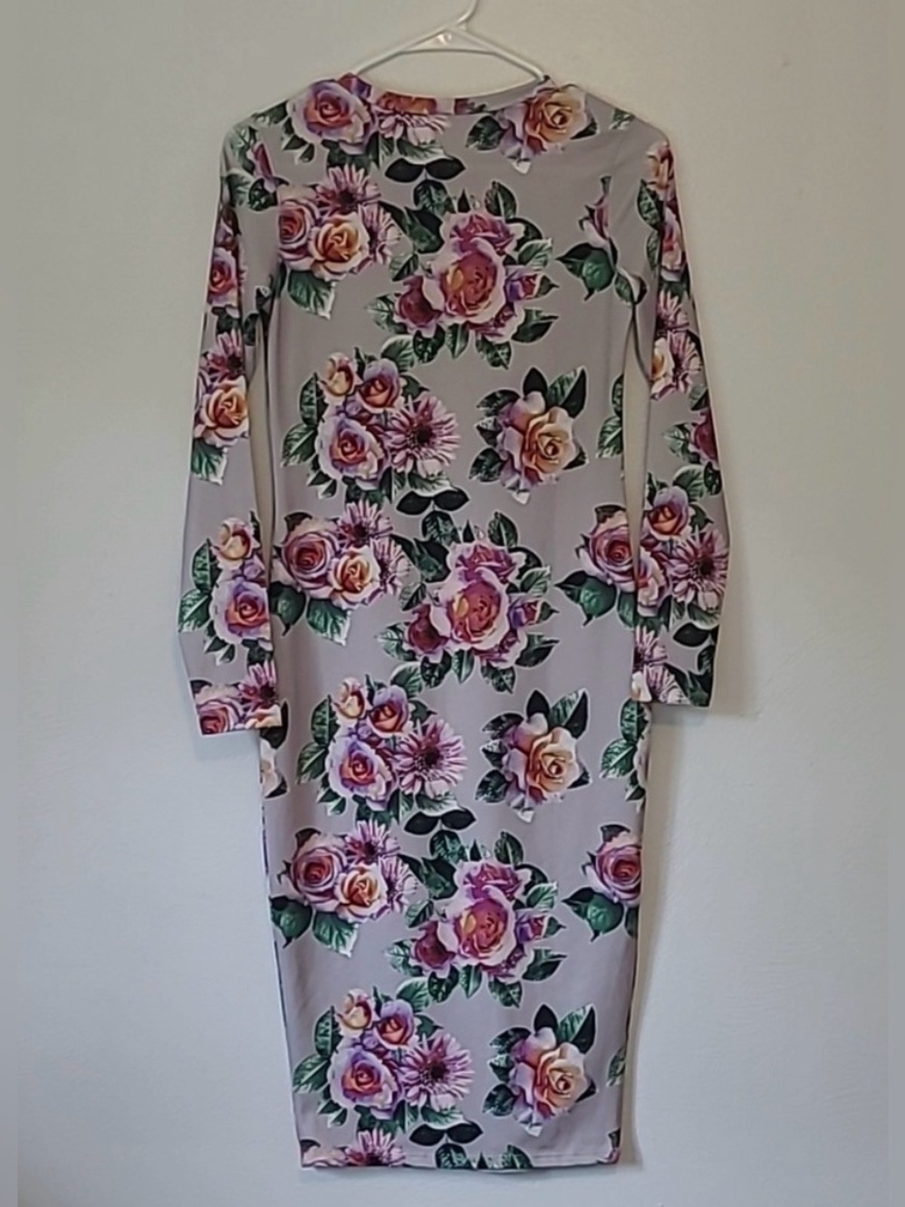 Zara Floral Midi Dress Body-con M